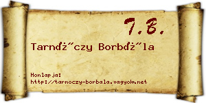 Tarnóczy Borbála névjegykártya